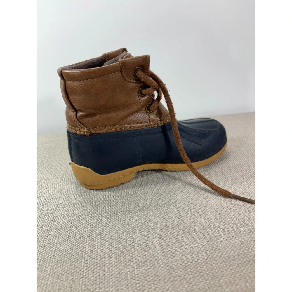 Sperry Toddler Duck Boots Unisex Saltwater Kids Blue/Tan Size 9M
